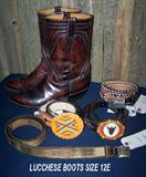 Lucchese Mans Boots Size 12E
Horsehair Belts With Indian Beaded Buckles