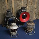 Railroad Lanterns
Burlington Route Adlake Switch Stand
CMStP&P Handlan Switch Stand
UP and Unmarked Hand Lanterns