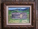 Oil Painting Entitled "A Wyoming Tack House" by G. Cadie