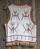 Reverse of Sioux or Cheyenne Full Size Beaded Plains Indian Vest