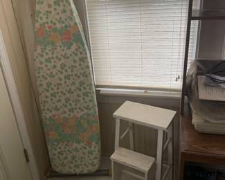 Ironing Board, wooden stepstool