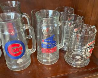 Sports collectable glass steins