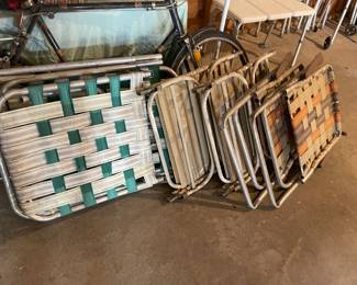Vintage Webb Lawn Chairs, various sizes
