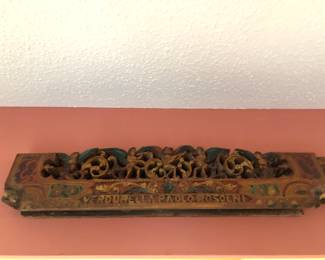 Italian antique wood fragment 