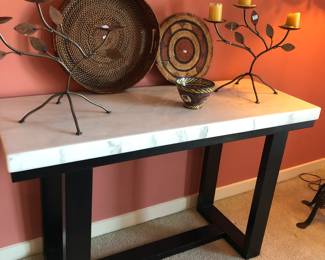 Marble top console table