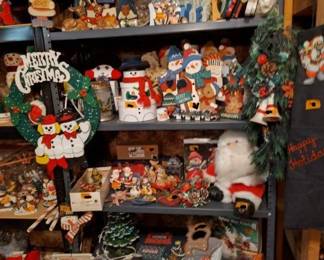Christmas galore! Many handmade items. 