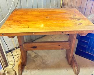 solid wood work table