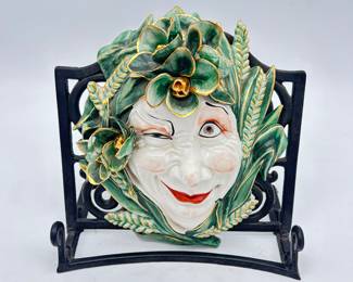 Ceramic mardi Gras inspired mask