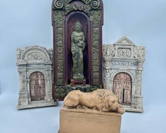 lion door stop, religious art decor