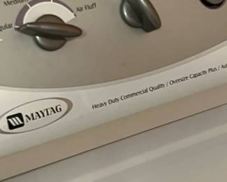 Maytag electric dryer details.