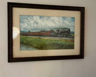 Nicely framed and matted photo of the railroad.
