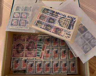 Large quantity of stamps.