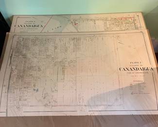 Early maps of Canandaigua plates 1, 2, 3  and 4.