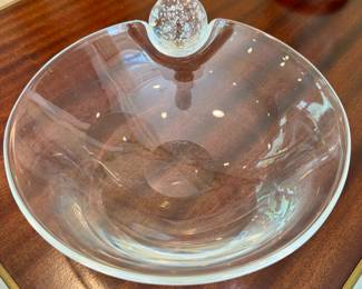 SOLD; Steuben artisan glass bowl; 9x3