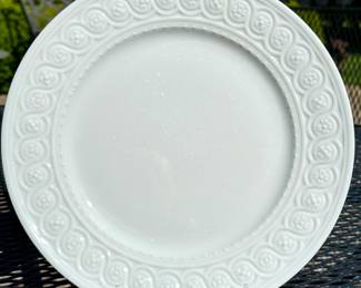 SOLD; 72 pieces of Bernardaud "Louvre" Limoges every day china; pictured is the dinner plate; sells new for $4400.