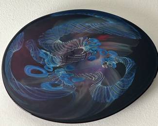 Henry Summa signed blown art glass bowl