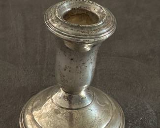 Sterling candle holder