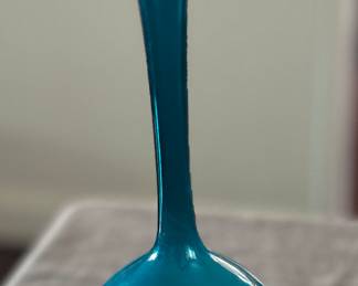 Vintage Mid Century Modern Aqua Teal Vase