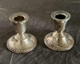 Sterling candle holder