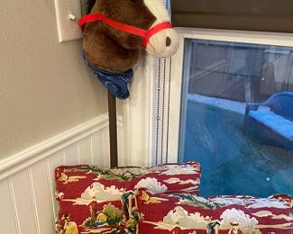 pillows and window seat cowboy theme pads are for sale!