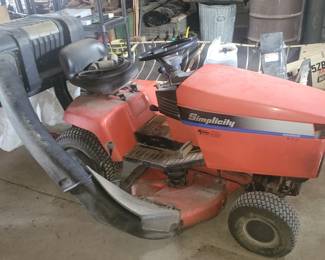 Simplicity mower, bagger and snowblower . $900