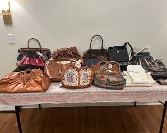 Vintage purses and others 
Valentino , Patricia Nash , Frye Leather, Michael Kors, Isabella Fiore,Saks and Coach 