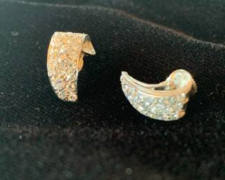 14K and diamond vintage post earrings
