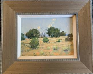 Irby Brown (American 1911-2016) untitled oil on board, 10" x 13", 15 1/2" x 18 1/2" framed