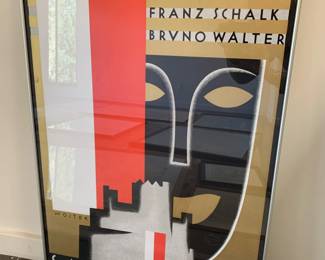 Poldi Wojtek 1928 Salzburg Festival poster, framed