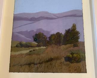 Mary Silverwood (American 1938-2011) 'San Antonio Mountains' pastel, 14" x 13"