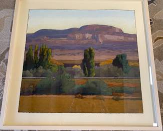Mary Silverwood (American 1938-2011) 'Mesa Near Gallup' pastel 25" x 27"