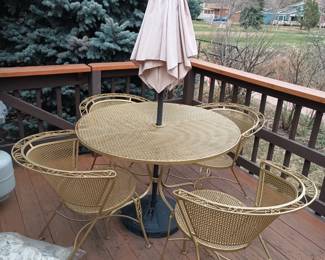 Iron patio set