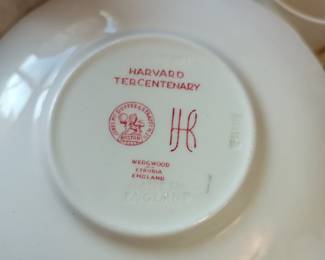 Tercentenary cups and saucers from Harvard, 1936
