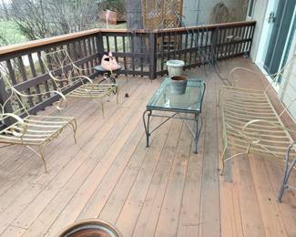 Still more patio furniture - yes, we have the cushions.  They did not blow away