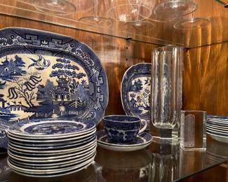 Blue Willow Bread Plates & Cups and Saucer Sets
