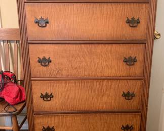 Tiger Maple tall dresser