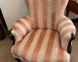 Victorian arm chair with new upholstery