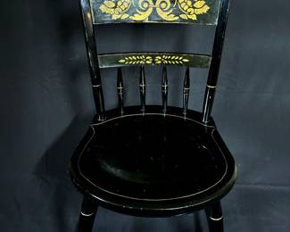 Vintage Hitchcock chair with gold applied design