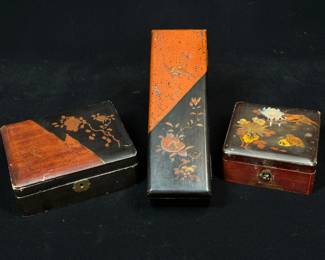 antique Japanese lacquer boxes