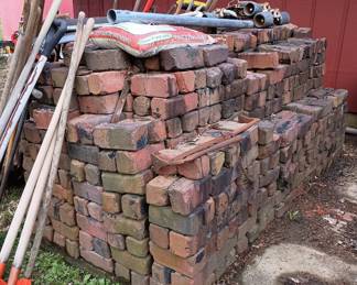 Vintage paver bricks 
Measures 9.5" x 4" x 3.5" inches
Over 1200 available 