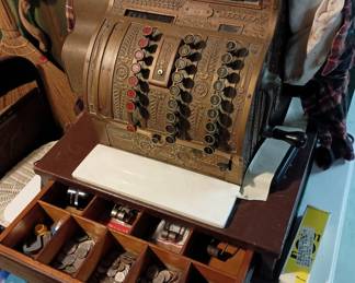 NCR brass cash register 