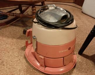 Vintage GE canister vacuum Pink