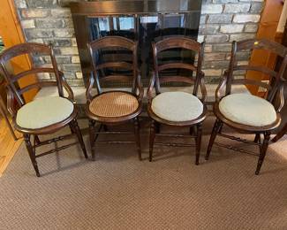 Vintage wicked & cloth covered chairs