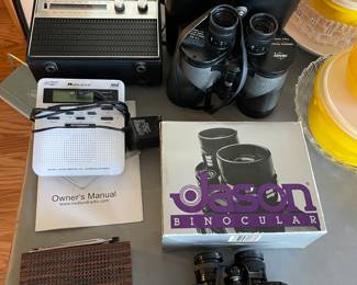 Binoculars, Weather Radios, AM/FM Radio