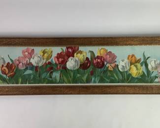 Paul De Longpre "A Shower of Tulips" Framed Print