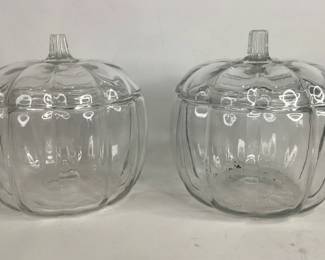 Glass Pumpkin Jars