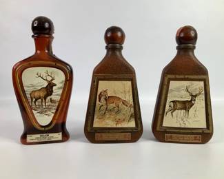 Jim Beam Animal Painting Liquor Decanters