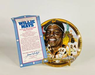 1992 The Hamilton Collection Willie Mays Collector Plate