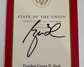 State of the Union booklet signed by President George W. Bush