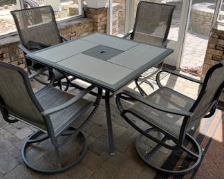 Wilson & Fisher patio table and swivel chairs